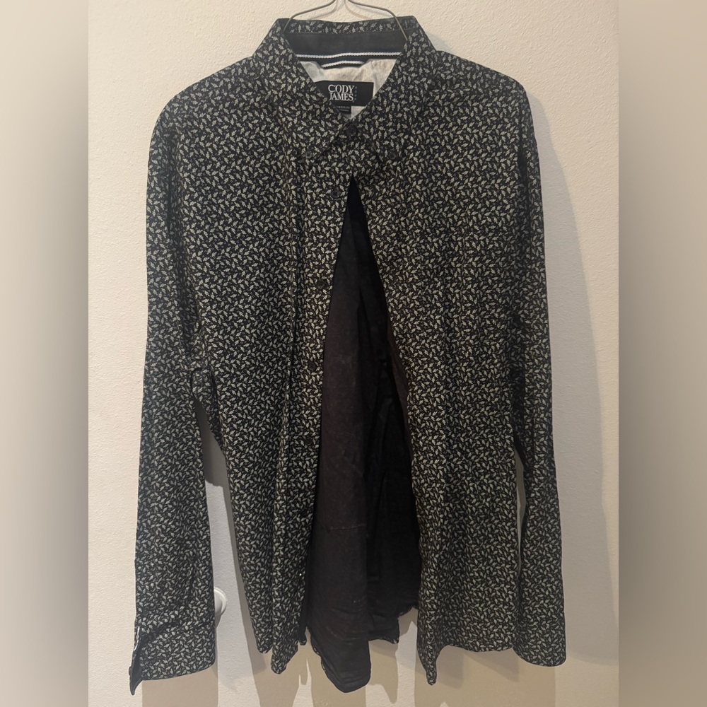 Cody James Core Shirt Mens Black Geometric Western Button Down